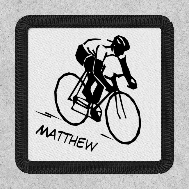 Racing Bicycle Black and White Patch