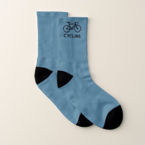 Racing Bicycles Motif and your own text on Socks