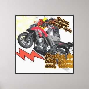 Racing Bike Art Canvas Print