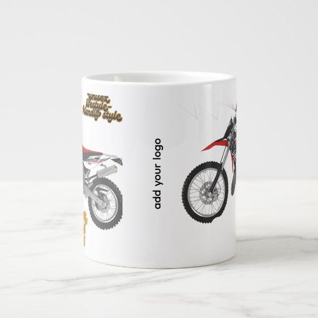 Racing Bike Art Giant Coffee Mug (Front)