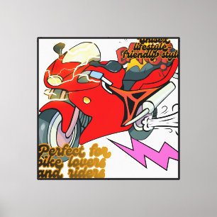 Racing Bike Art Speed Canvas Print