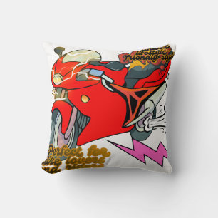 Racing Bike Art Speed Throw Pillow