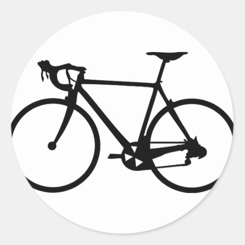 racing bike _ racer bicycle classic round sticker