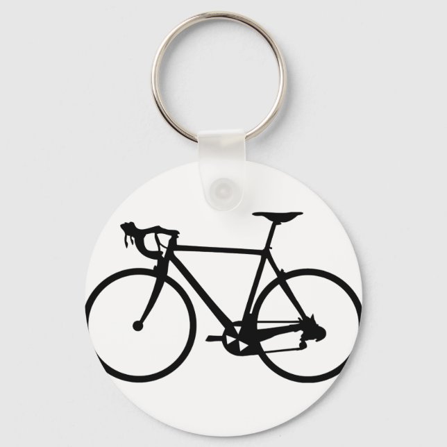 racing bike - racer bicycle keychain (Front)