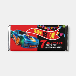 Racing Birthday Favor Labels, Race Cars Hershey Bar Favors