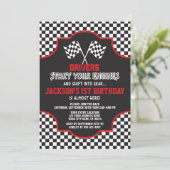 Racing Birthday Invitation, Race Car Invite | Zazzle