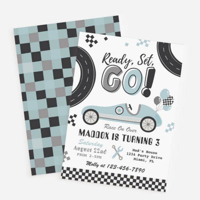 Racing Birthday Invitation | Vintage Racing (Creator Uploaded)