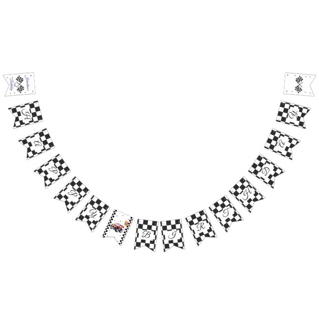 Racing Birthday Party | Fast One & Two fast Bunting Flags (All)