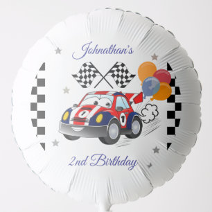 Racing Birthday Party Race Car & Checkered Flag Balloon