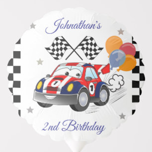 Racing Birthday Party   Race Car & Checkered Flag Balloon