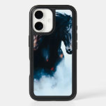  Racing Black Horse Portrait Minimalist iPhone 16 Case