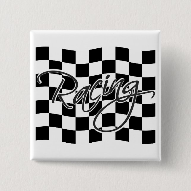 Racing button, customize pinback button (Front)