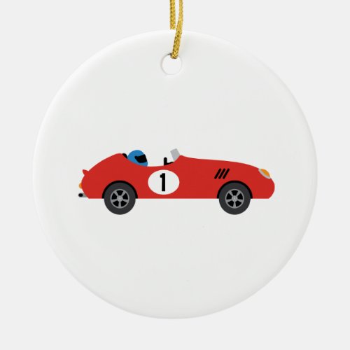 Racing Car 1 Ceramic Ornament