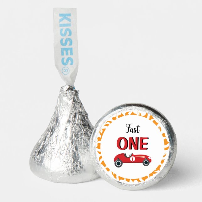 Racing Car 1st Birthday Hershey's Candy Favors (Front)