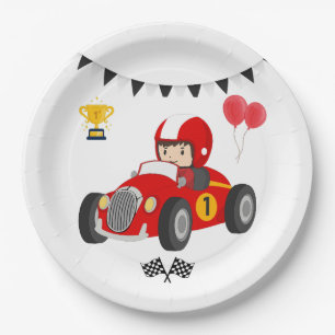 Racing Car 1st Birthday Paper Plates