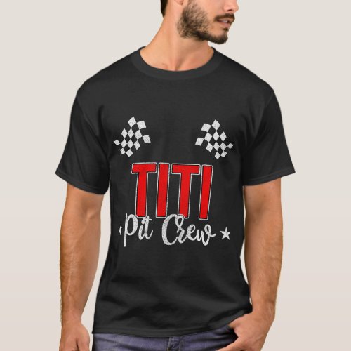 Racing Car Aunt Of The Birthday Boy Shirt Titi Pi T_Shirt