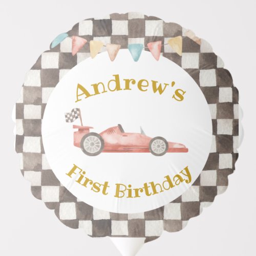 Racing Car Birthday Balloon
