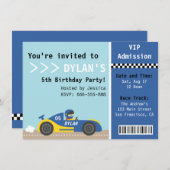Racing Car, Birthday Party, Boys Admission Ticket Invitation (Front/Back)