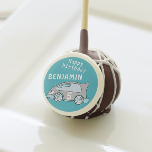 Racing Car Birthday Party Cake Pops - These personalizable children birthday party cake pops come with a simple gray and blue racing car. They come with a happy birthday text, a child`s name and his age on the car. You can personalize it with your name and age, also you can change the font, colour and size of the text.
It`s a perfect party birthday supply for a boy and his friends who love cars.