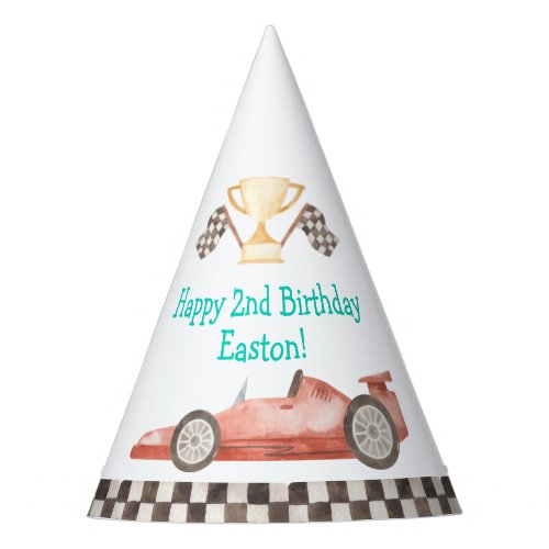 Racing Car Boy Birthday Party Hat