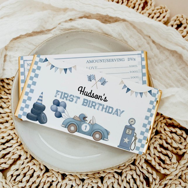 Racing Car Boy Birthday Party Hershey Bar Favors (Creator Uploaded)