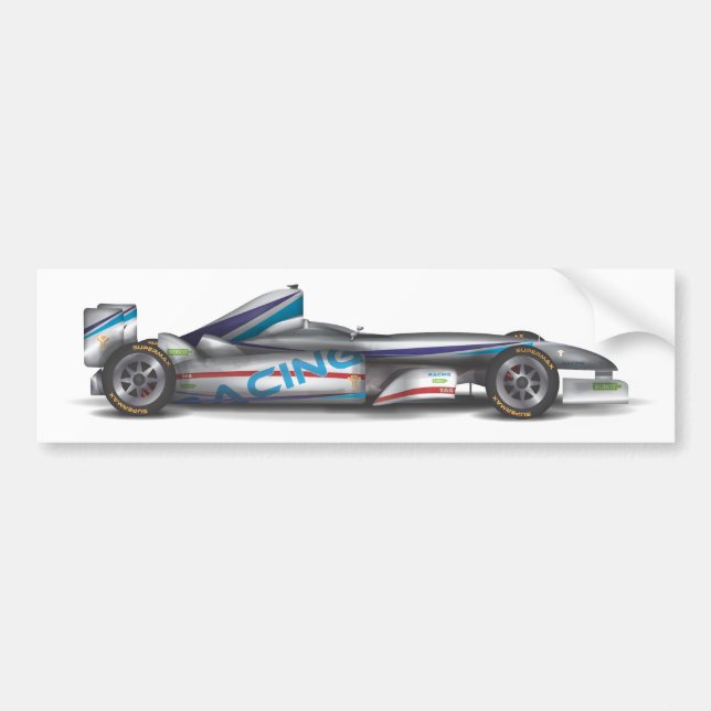 Racing Car Bumper Sticker (Front)
