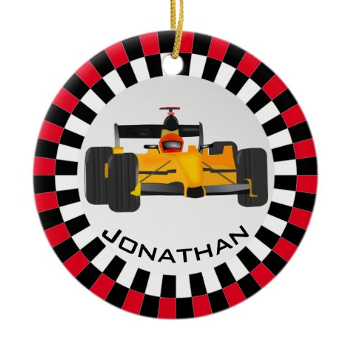Racing Car Design Ceramic Ornament