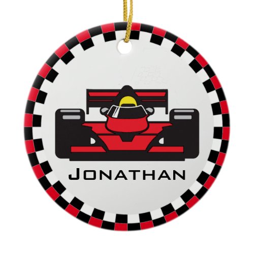 Racing Car Design Ceramic Ornament