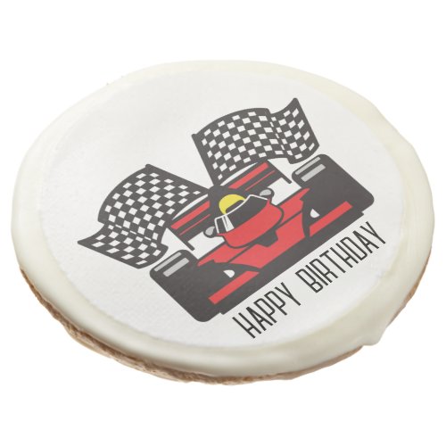 Racing Car Design Dipped Sugar Cookie