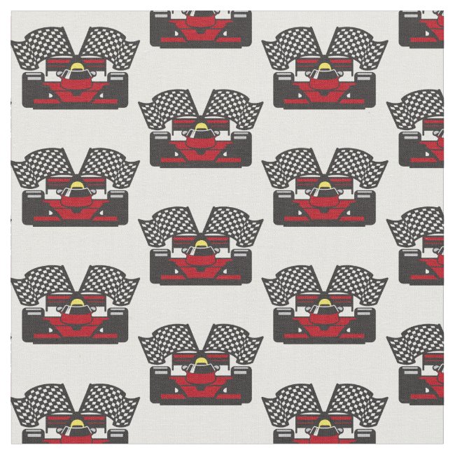 Racing Car Design Fabric