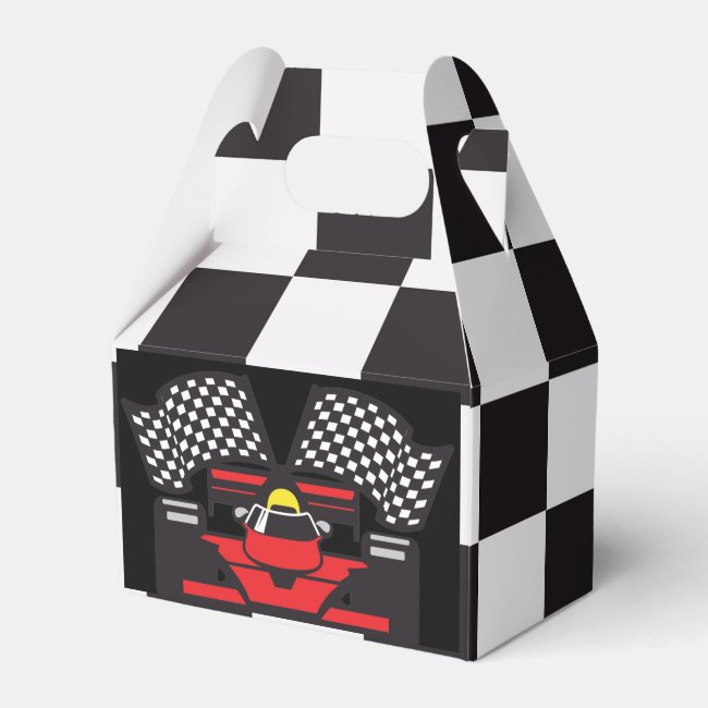 Racing Car Design Party Favor Box