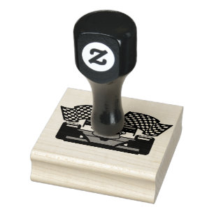 Racing Car Design Wooden Stamp