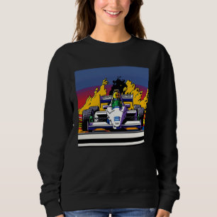 Racing Car for Mechanic Sports fan Retro 90s Video Sweatshirt