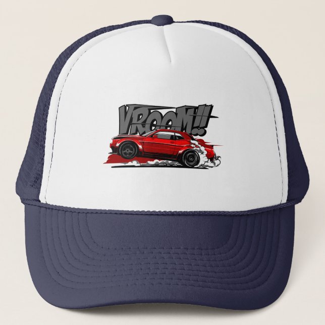RACING CAR FULL SPEED VROOM! Hat (Front)