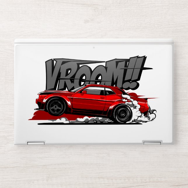 RACING CAR FULL SPEED VROOM! HP LAPTOP SKIN (Front)