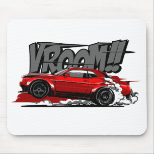 RACING CAR FULL SPEED VROOM! Mousepad