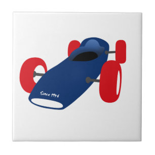 Racing Car illustration printed on t-shirts Ceramic Tile