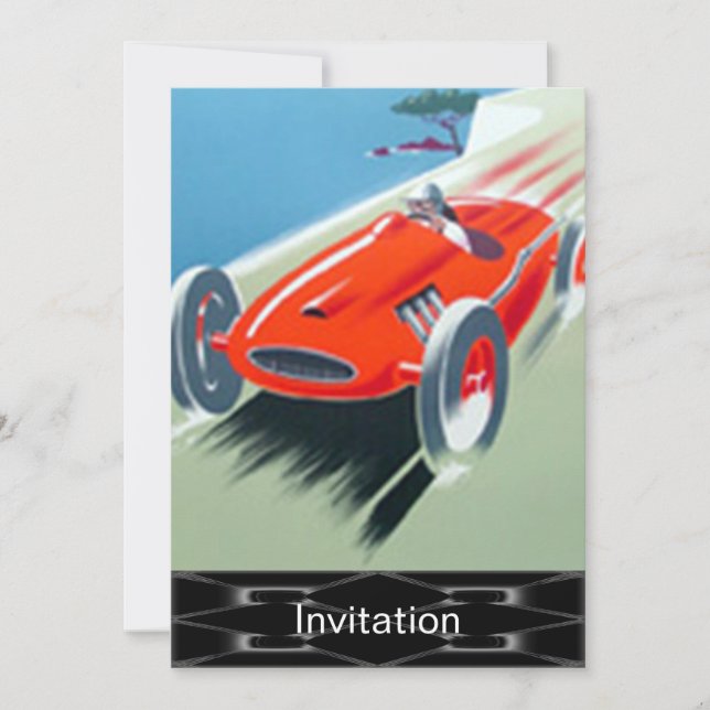 Racing Car Invitation (Front)