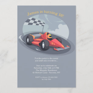 Racing Car Invitation
