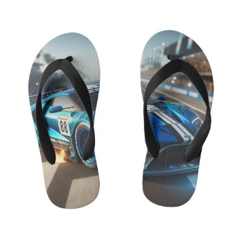 Racing Car Jandals Kid's Flip Flops by RayChillz at Zazzle