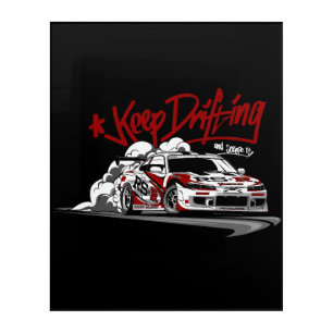 RACING CAR KEEP DRIFTING AND SCRAPE IT! ACRYLIC PRINT