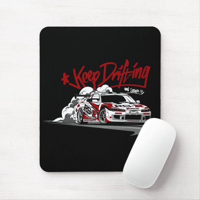 RACING CAR KEEP DRIFTING AND SCRAPE IT! MOUSE PAD (With Mouse)