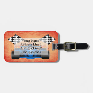 Racing Car Luggage Tag