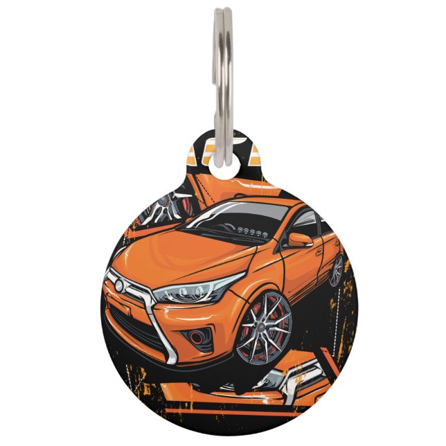 Racing Car _ Motor (101) Pet ID Tag (Front)