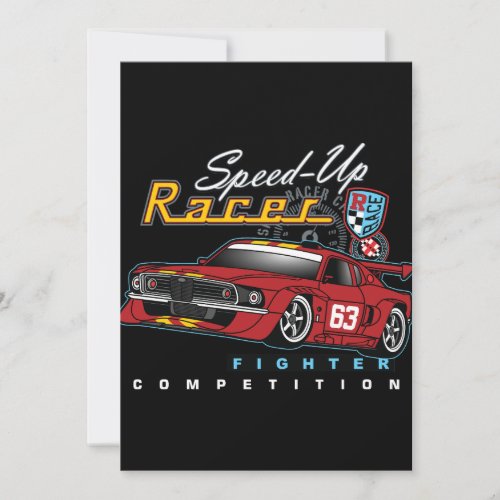 Racing Car _ Motor 12 Invitation