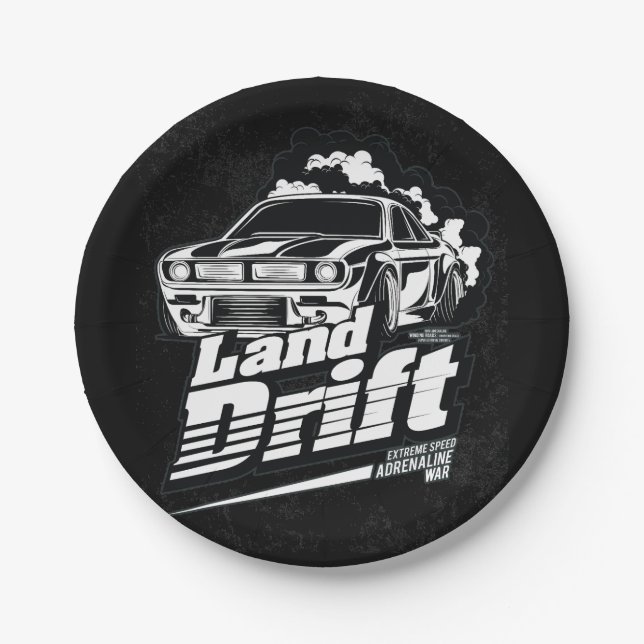 Racing Car _ Motor (253) Paper Plates (Front)