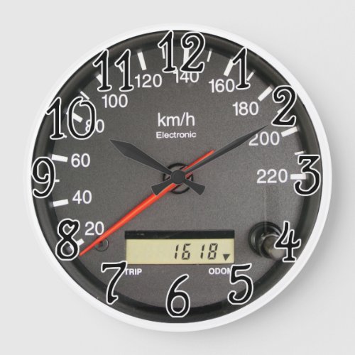 Racing car Odometer design Wall Clock