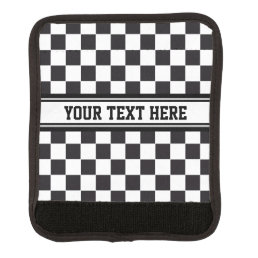 Racing Car Pattern + text &amp; your background color Luggage Handle Wrap