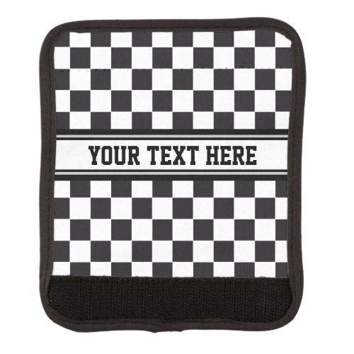 Racing Car Pattern  text  your background color Luggage Handle Wrap
