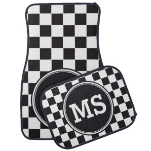 Racing Car Pattern + your monogram & color Mat